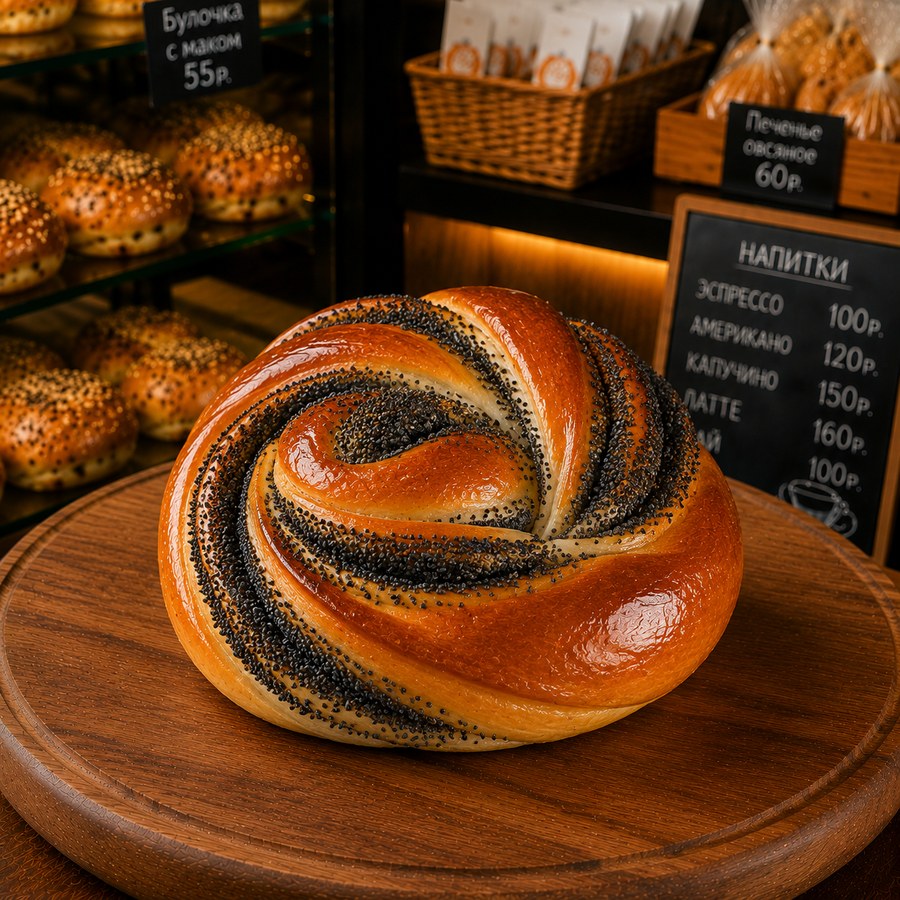 Булочка с маком